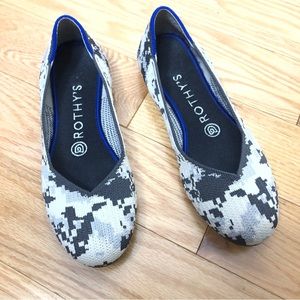 Rothy’s ash grey camp flats shoes